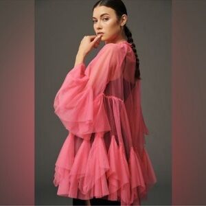 Anthropologie Pink Layered Dress